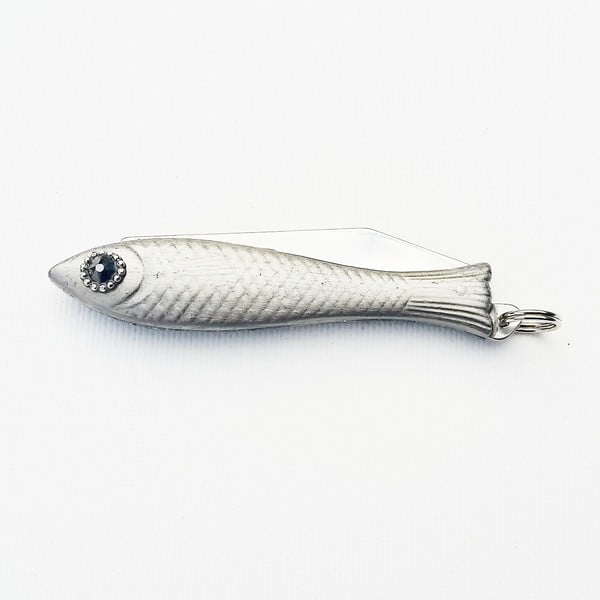 Scyzoryk rybka, czarno-szary lakier ze srebrnym, kryształowym okiem