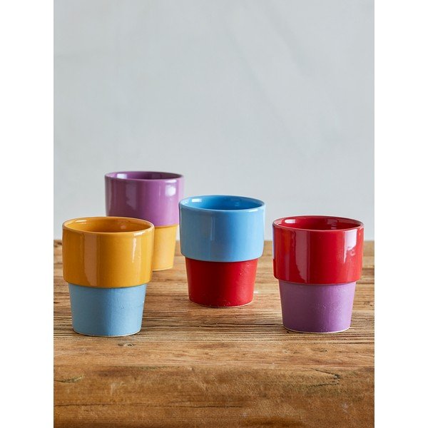 Kamionkowe filiżanki zestaw 4 szt. do cappuccino 150 ml Ewan – Bloomingville-image-1