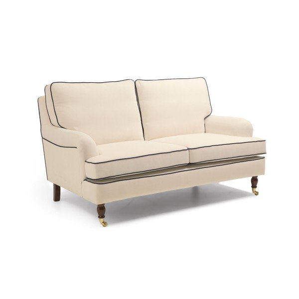 Kremowa sofa z granatową lamówką Max Winzer Passion, 158 cm-image-2