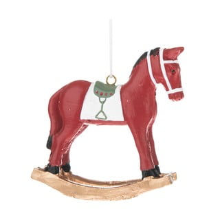 Czerwona dekoracja wisząca w kształcie konia Dakls
