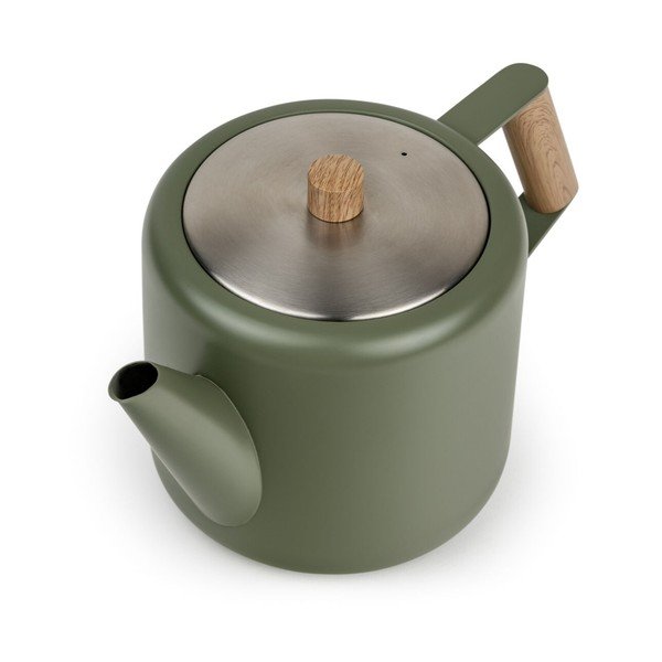 Zielony dzbanek do herbaty ze stali nierdzewnej 1,1 l Duet Boston – Bredemeijer-image-4