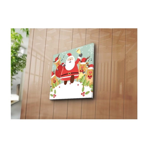 Obraz dekoracyjny Running Santa, 45x45 cm