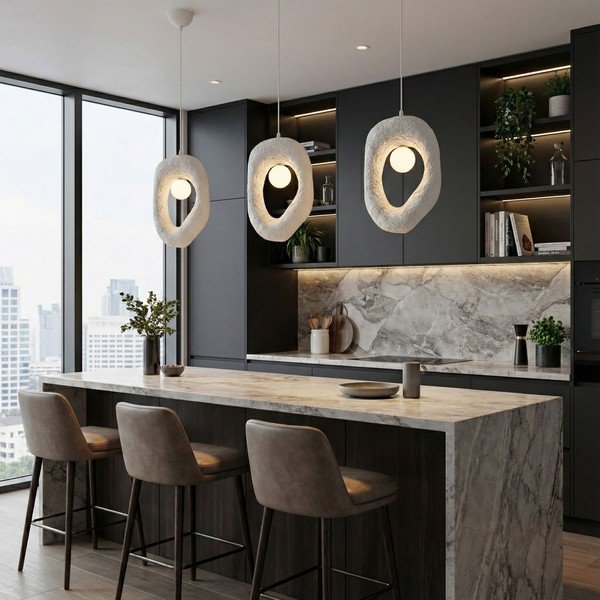 Biała metalowa lampa wisząca Lore – Opviq lights-image-3