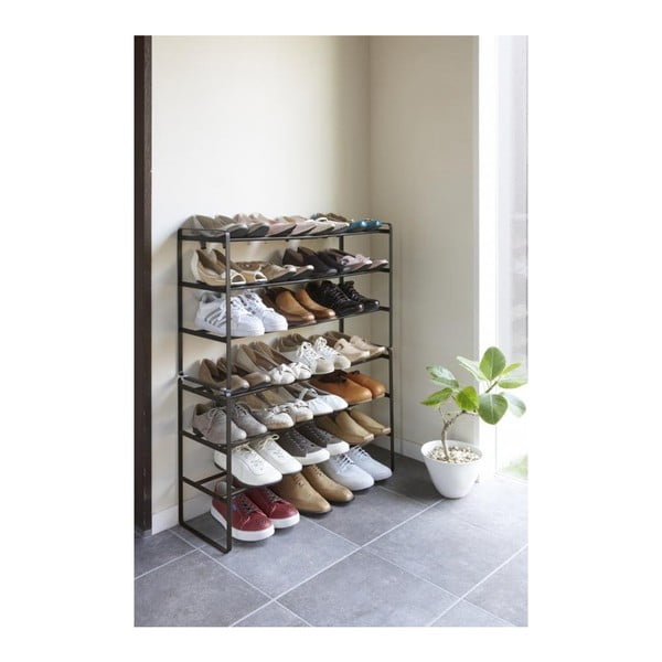 Czarny regulowany 3-poziomowy regał na buty YAMAZAKI Maebashi-image-3