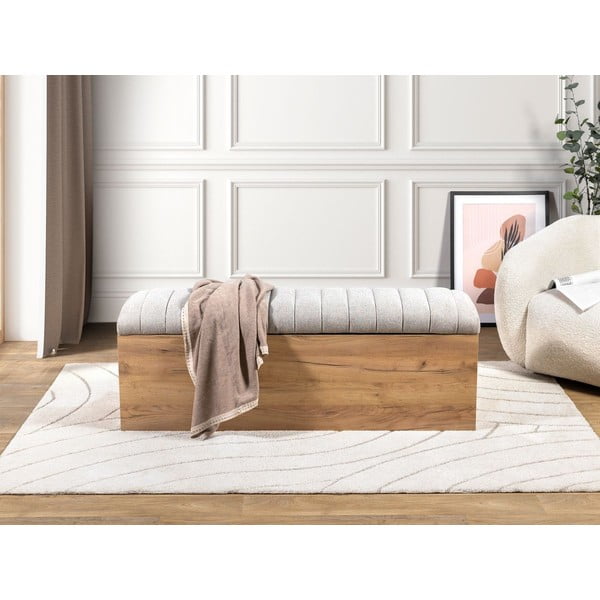 Jasnoszaro-naturalna ławka Oceane – Bobochic Paris-image-1