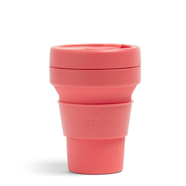 Różowy składany kubek Stojo Pocket Cup Coral, 355 ml