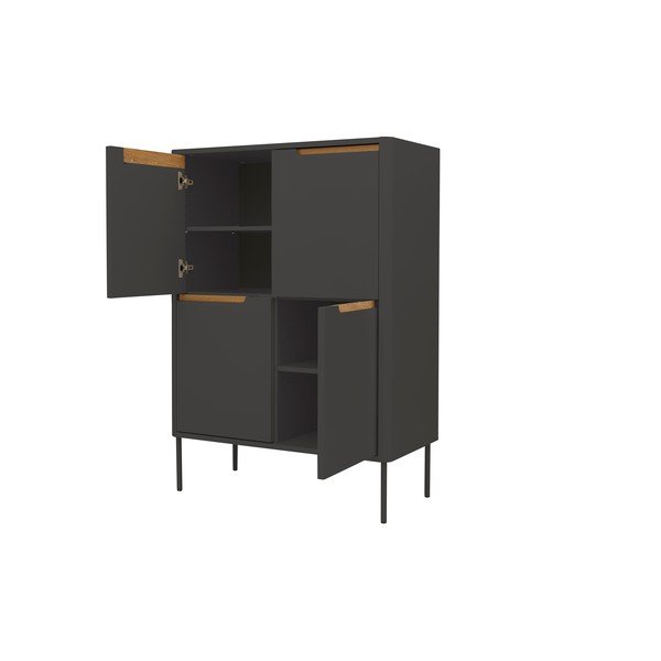 Czarna komoda Tenzo Switch, 90x128 cm-image-3