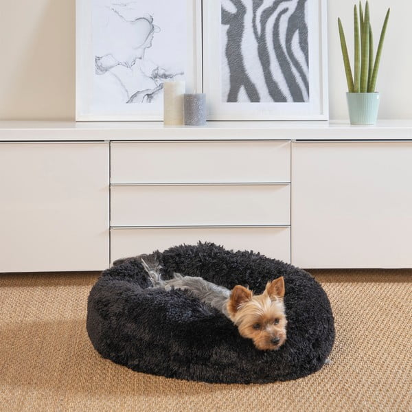 Czarne legowisko dla psów ø 55 cm – Love Story-image-1