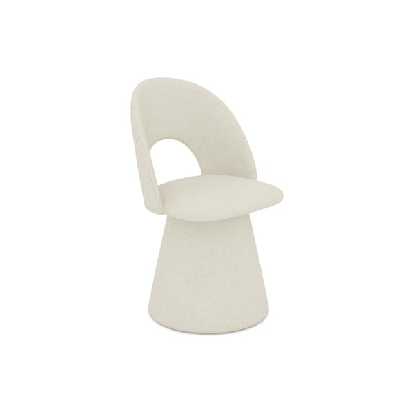 Kremowy tapicerowany fotel jadalniany Kalo – Makamii
