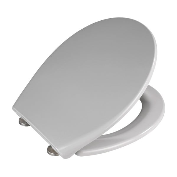 Jasnoszara deska sedesowa z łatwym domknięciem Wenko Samos, 44,5x37,5 cm-image-2