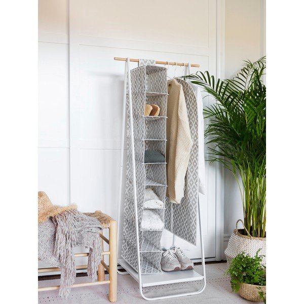 Biały metalowy stojak na ubrania Rail – Compactor-image-1