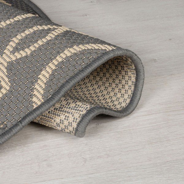 Szaro-beżowy okrągły dywan odpowiedni na zewnątrz ø 160 cm Milan – Flair Rugs-image-3