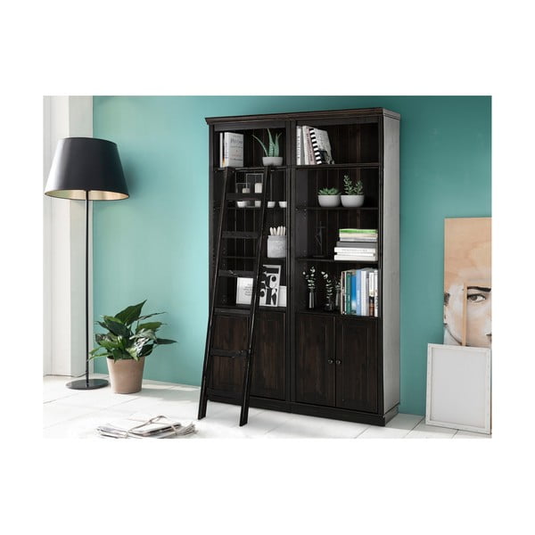 Brązowy regał z litego drewna sosnowego 148x223 cm Anita – Støraa-image-1