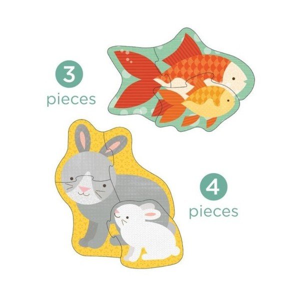 Zestaw 4 rodzajów puzzli z papieru z odzysku Petit collage Pets-image-2