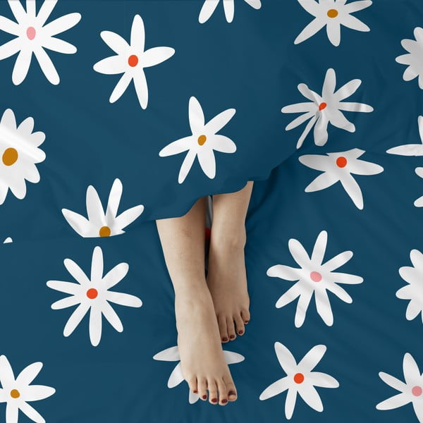 Niebieska dwuosobowa poszwa na kołdrę 200x200 cm Margaret – Aware-image-4