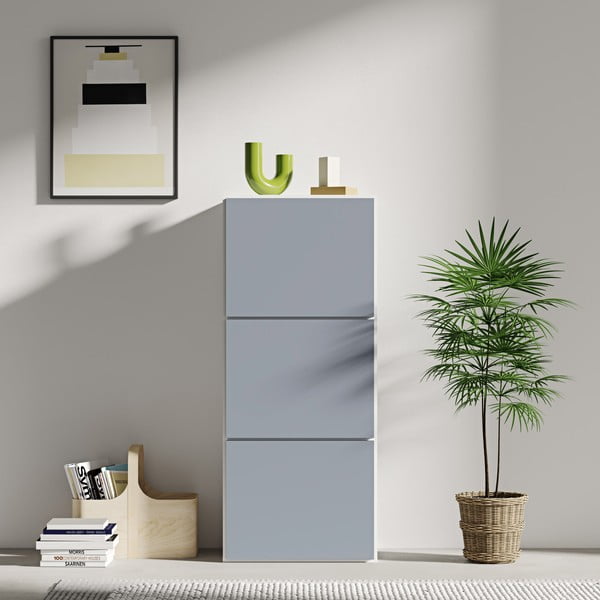 Biało-szara szafka na buty Bamboo – TemaHome-image-1