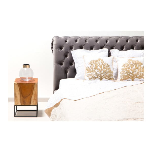 Szare łóżko z drewna bukowego Vivonita Allon, 160x200 cm-image-3