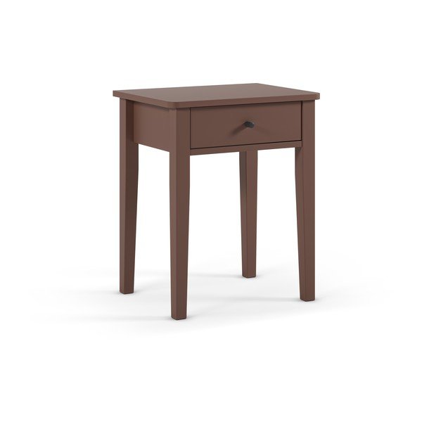 Szafka nocna z matowym wykończeniem w kolorze terakoty Bart – Marckeric