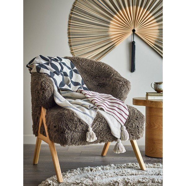 Koc z mieszanki bawełny 130x155 cm Forma – Bloomingville-image-2