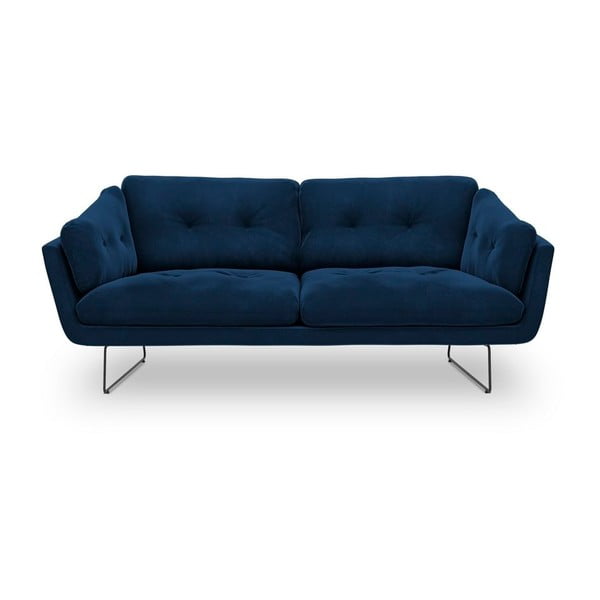 Granatowa sofa z aksamitnym obiciem Windsor & Co Sofas Gravity