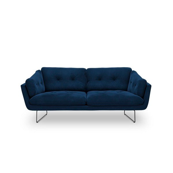Granatowa sofa z aksamitnym obiciem Windsor & Co Sofas Gravity