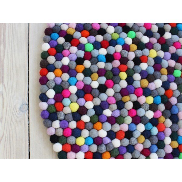 Wełniany dywan kulkowy Wooldot Ball Rugs Multi Pang, ⌀ 200 cm