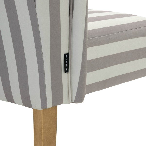 Szaro-biała tapicerowana ławka Max Winzer Hendrick-image-1