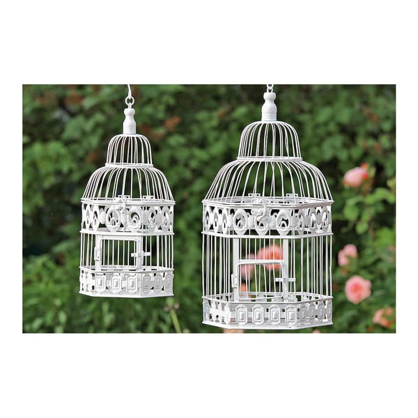 Zestaw 2 dekoracyjnych wiszących klatek Bird Cage
