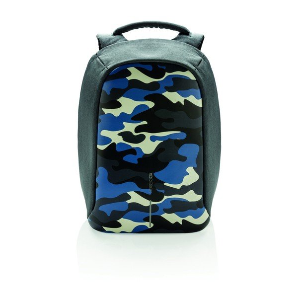 Plecak antykradzieżowy z niebieskimi detalami unisex XD Design Camouflage-image-1