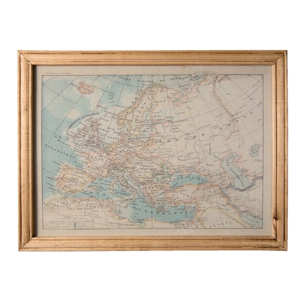 Obraz Clayre & Eef World Map, 65x50 cm