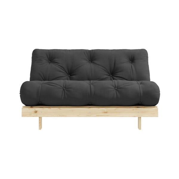 Ciemnoszara rozkładana sofa 140 cm Roots – Karup Design-image-3
