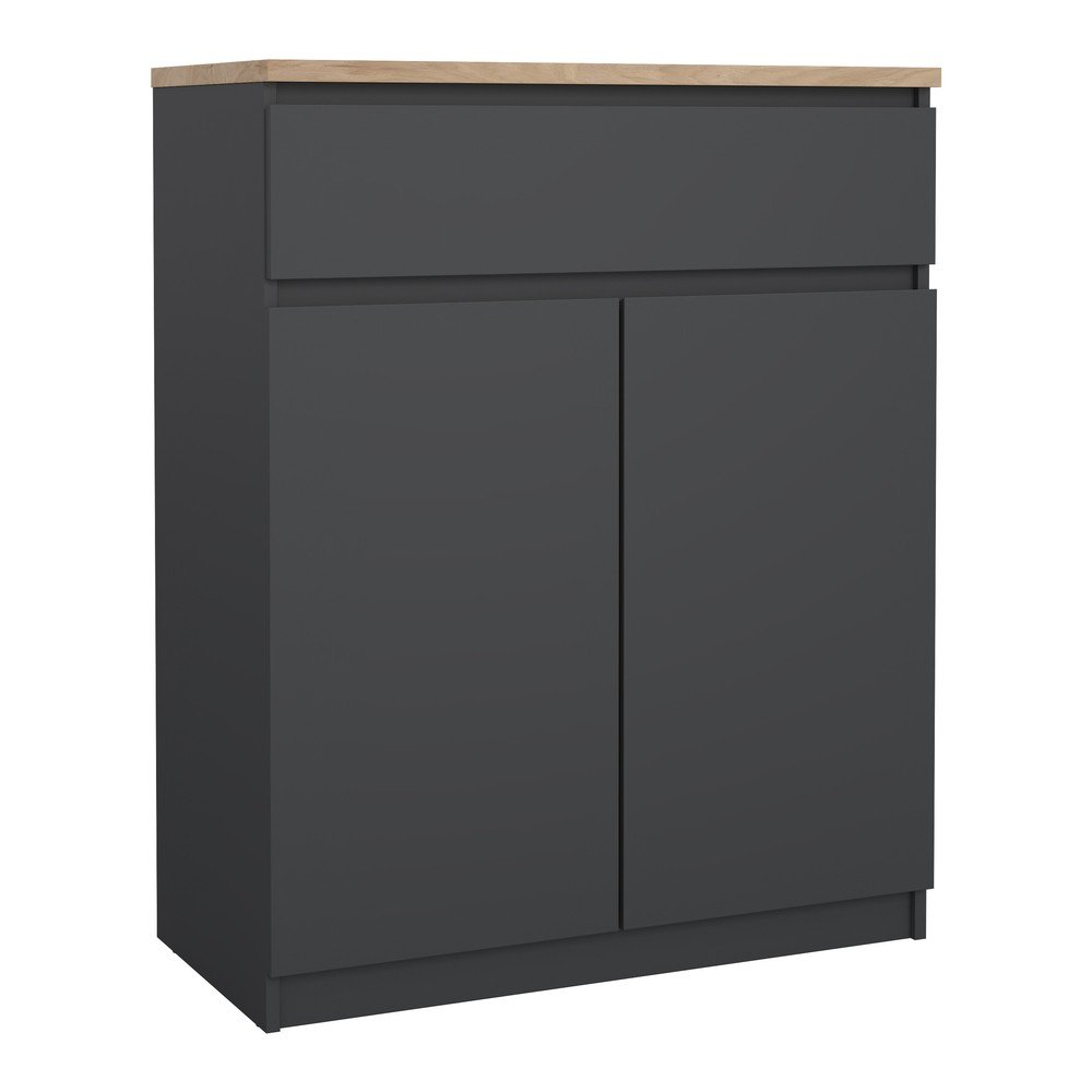 Ciemnoszara komoda 80x100x40 cm Naia – Tvilum