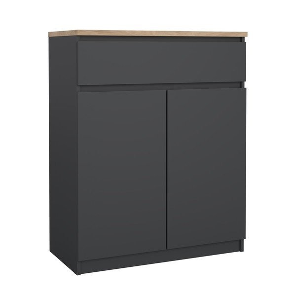 Ciemnoszara komoda 80x100x40 cm Naia – Tvilum