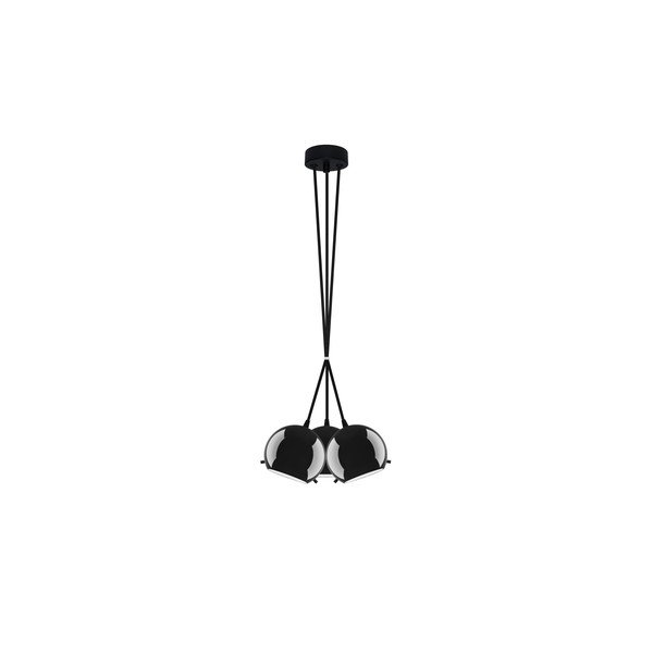 Czarna potrójna lampa wisząca Sotto Luce MYOO Elementary 3BS Glossy