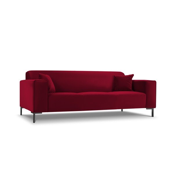 Czerwona aksamitna sofa Cosmopolitan Design Siena-image-3