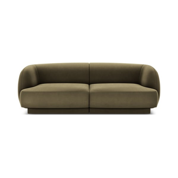 Zielona aksamitna sofa 184 cm Miley  – Micadoni Home