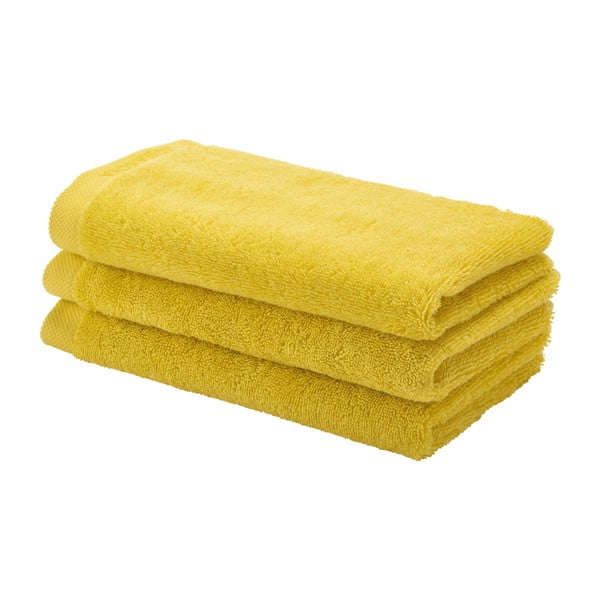 Żółty ręcznik z egipskiej bawełny Aquanova London, 30x50 cm