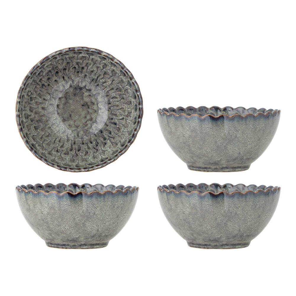 Szare ceramiczne miski na zupę zestaw 4 szt. 625 ml Katrina – Bloomingville