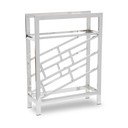 Metalowy regał na wino w kolorze srebra z połyskiem liczba butelek 12 Barolo – Premier Housewares