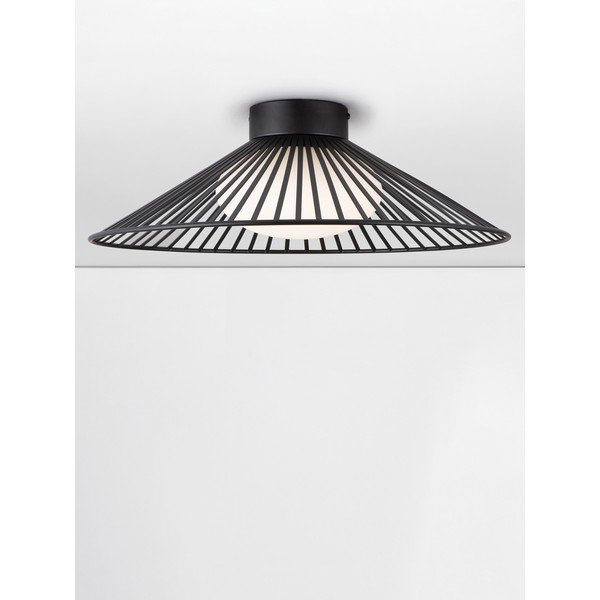 Metalowa lampa sufitowa LED w kolorze matowej czerni ze szklanym kloszem Brume – Nova Luce-image-3