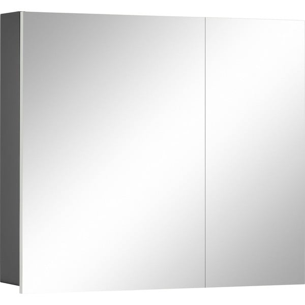Szara ścienna szafka łazienkowa z lustrem Støraa Wisla, 80x70 cm