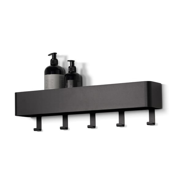 Czarna ścienna stalowa półka łazienkowa Multi – Spinder Design-image-2