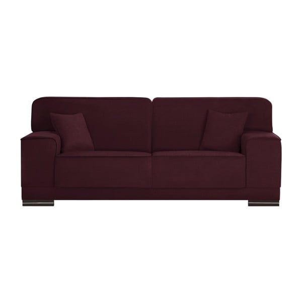 Burgundowa sofa 3-osobowa L'Officiel Interiors Cara