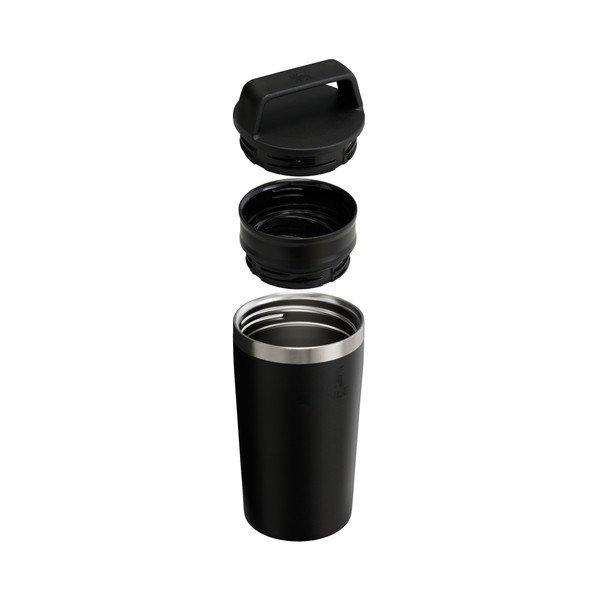 Czarny kubek termiczny ze stali nierdzewnej 350 ml Café-To-Go Travel Mug Black 2.0 – Stanley-image-1