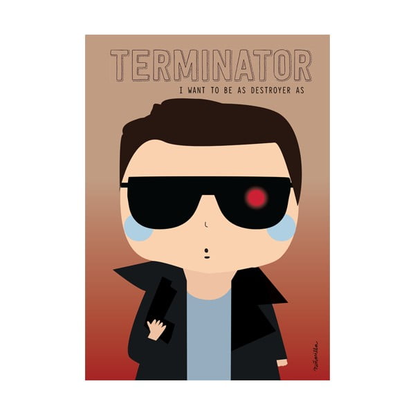 Plakat NiñaSilla Terminator, 21x42 cm