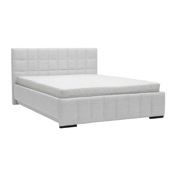 Jasnoszare łóżko 2-osobowe Mazzini Beds Dream, 140x200 cm