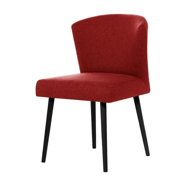 Czerwone krzesło z czarnymi nogami Rodier Richter