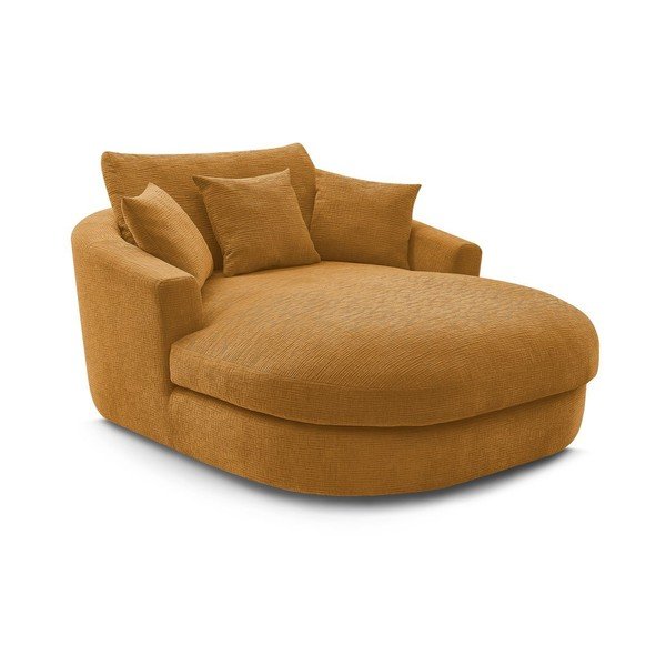 Żółty fotel z tkaniny szenilowej Belem – Bobochic Paris