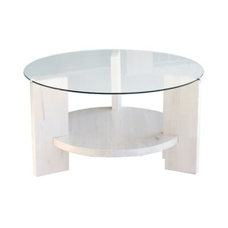 Biały okrągły stolik ø 75 cm Mondo – Neostill