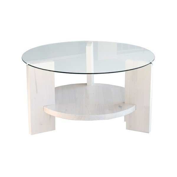 Biały okrągły stolik ø 75 cm Mondo – Neostill